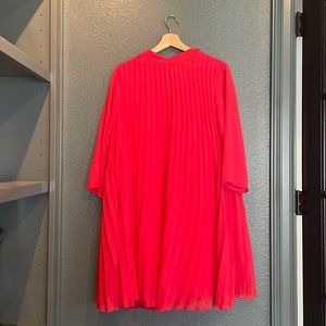 ASOS Swing Trapeze Red Long Sleeve Dress